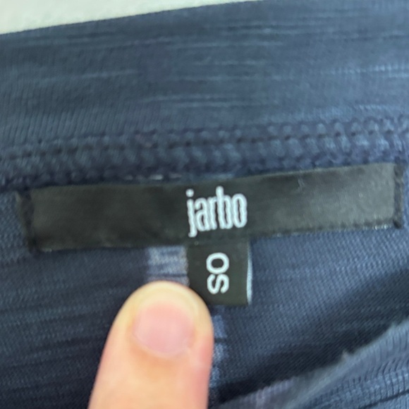 NWT L to 1 XL Jarbo Karo Top Shibori Blue Gray O/S Long Sleeve Women's $298 - Picture 4 of 13